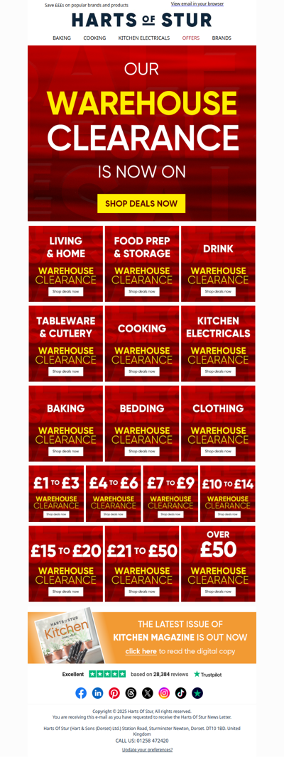 Our Warehouse Clearance Sale is NOW ON