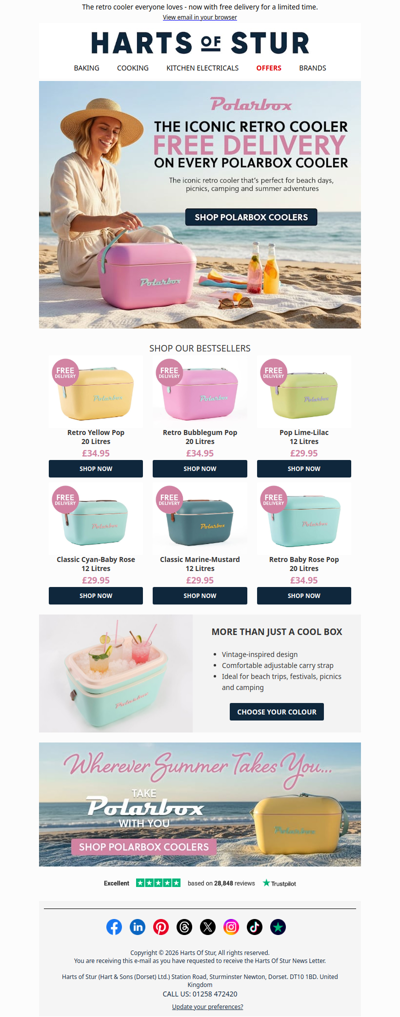 Free Delivery on Polarbox Coolers 🌞