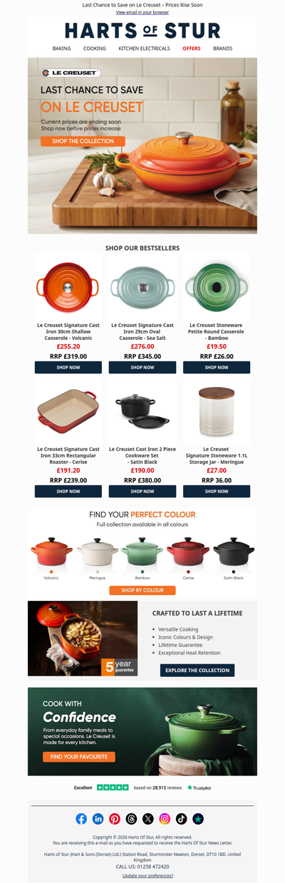 Last Chance to Save on Le Creuset
