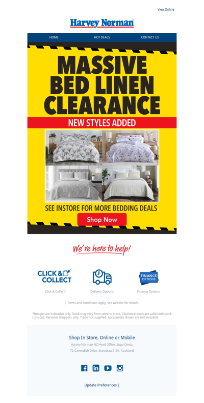 Massive Bed Linen Clearance. New Styles Just Added!