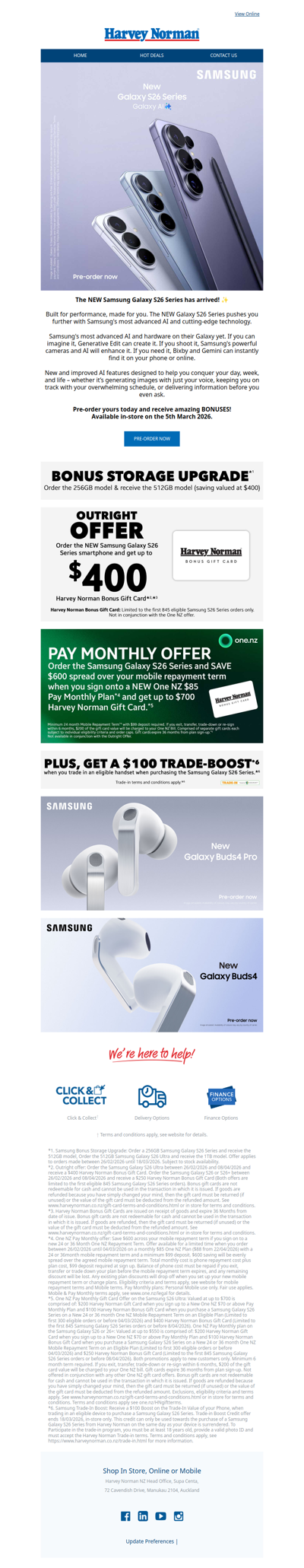 PRE-ORDER the NEW Samsung S26 Series!