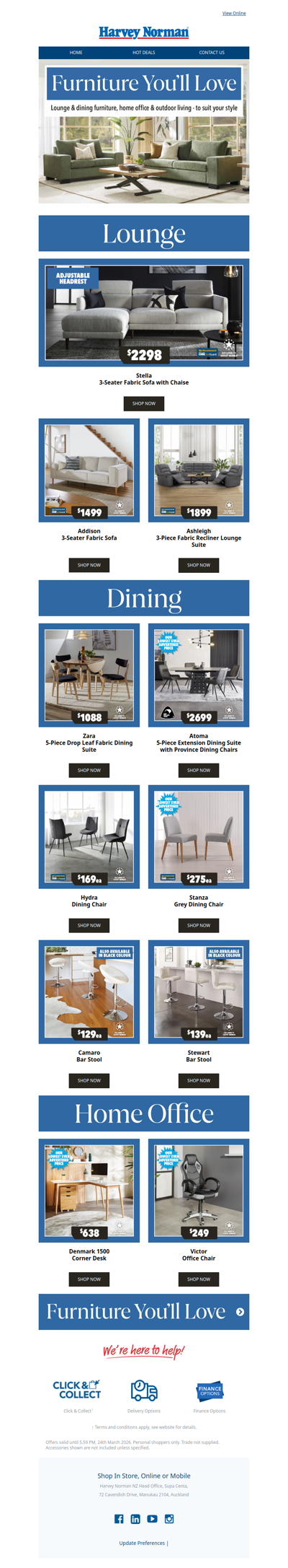 Furniture You'll Love at Harvey Norman