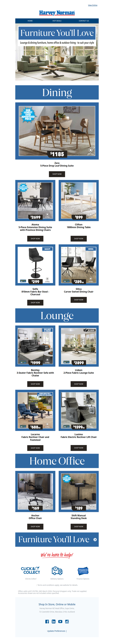 Furniture You'll Love at Harvey Norman!