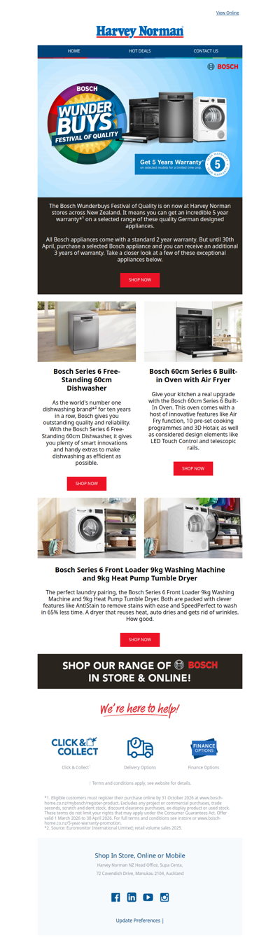 Bosch Wunderbuys comes to Harvey Norman!