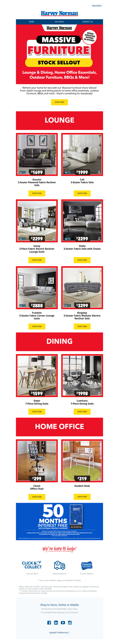 Massive Furniture Stock Sellout