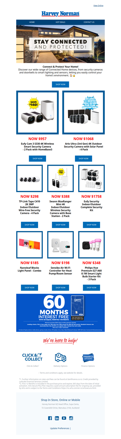 Connect & Protect Your Home with Harvey Norman