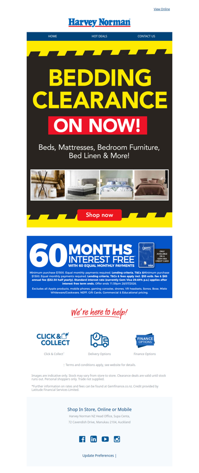 Bedding Clearance On Now!