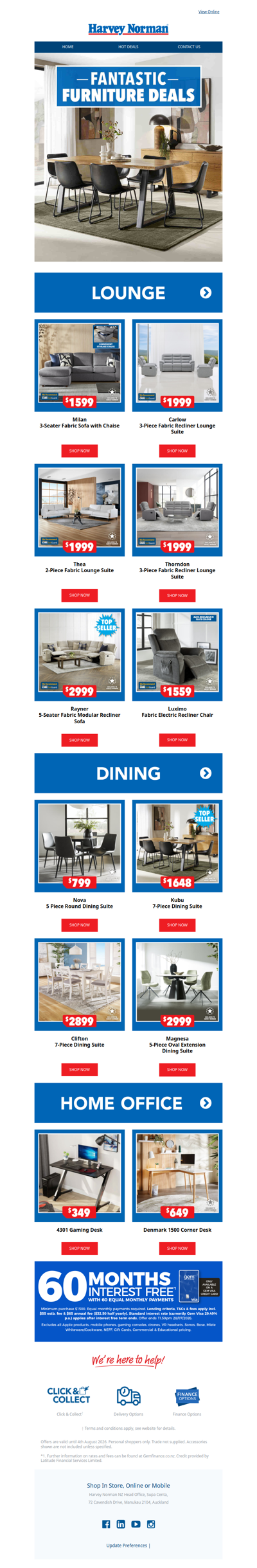 Fantastic Furniture at Harvey Norman