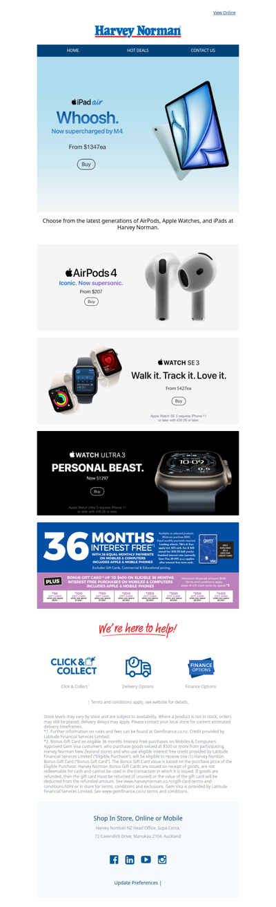 Shop everything Apple at Harvey Norman!