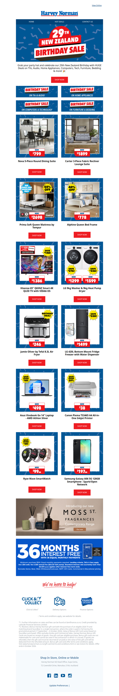 Let's celebrate our 29th NZ Birthday...with a Sale!