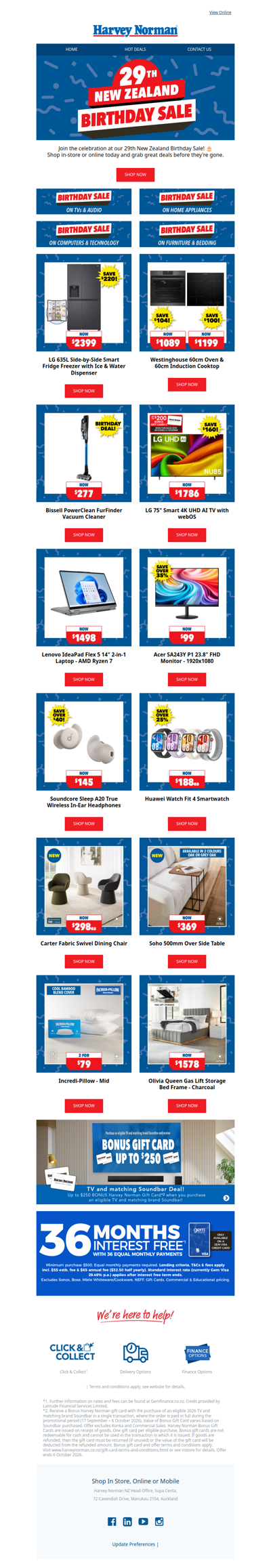 Don't miss our 29th NZ Birthday Sale!