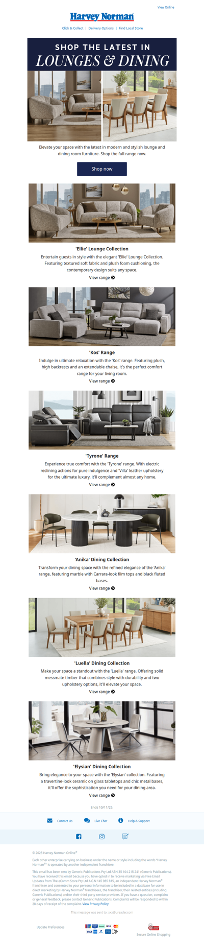 Upgrade your space | Shop Dining Settings, Recliner Sofas and more