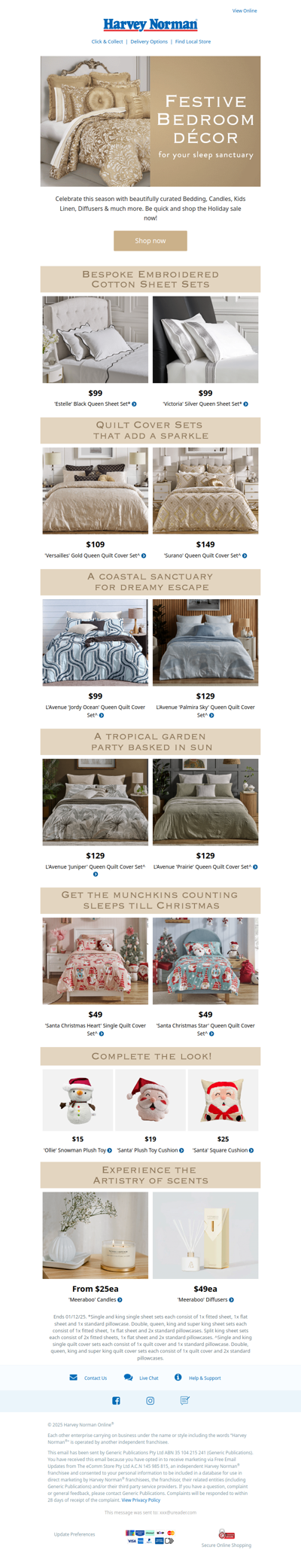 Festive Bedroom Edit | Hot deals on Bedding, Candles & much more