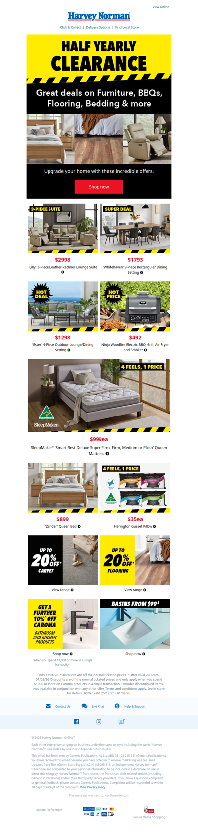 Hot Half-Yearly Clearance Deals on Furniture, Bathroom & more | Shop now