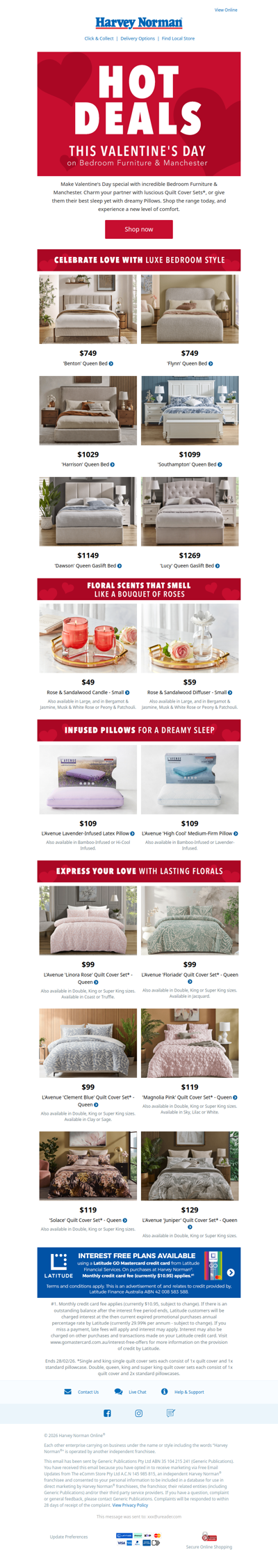 Valentine's Day Savings with Bedroom Furniture & Manchester | Shop now