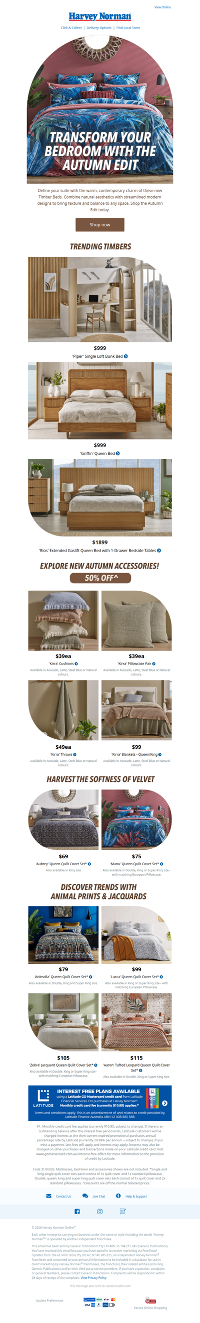 Get an Autumn Refresh with Timber Beds & Soft Velvets