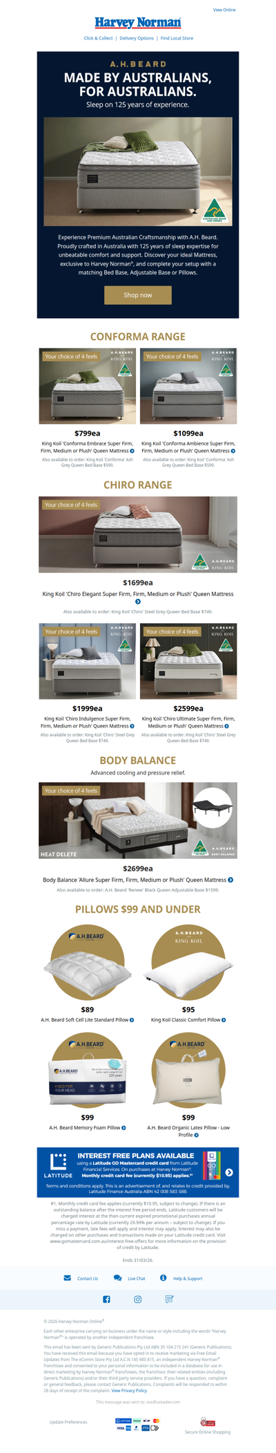 Amazing Deals on A.H. Beard | Made by Australians, for Australians