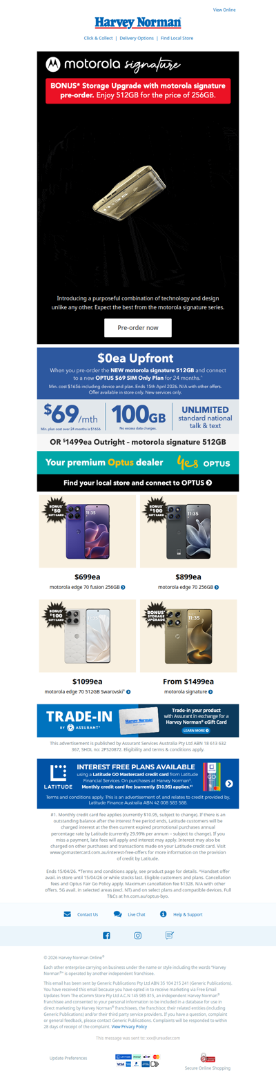 Edge out the ordinary | Experience the new motorola range | Available April 16th