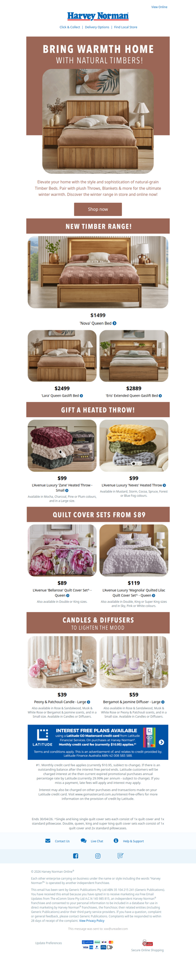 Create warmth in your home | Discover the range of premium Beds, Quilts & more