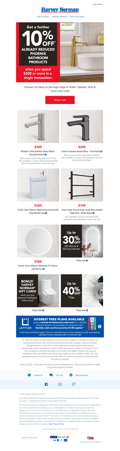 Upgrade your Bathroom | Hot deals on premium Taps, Towel Rails & more | Shop now