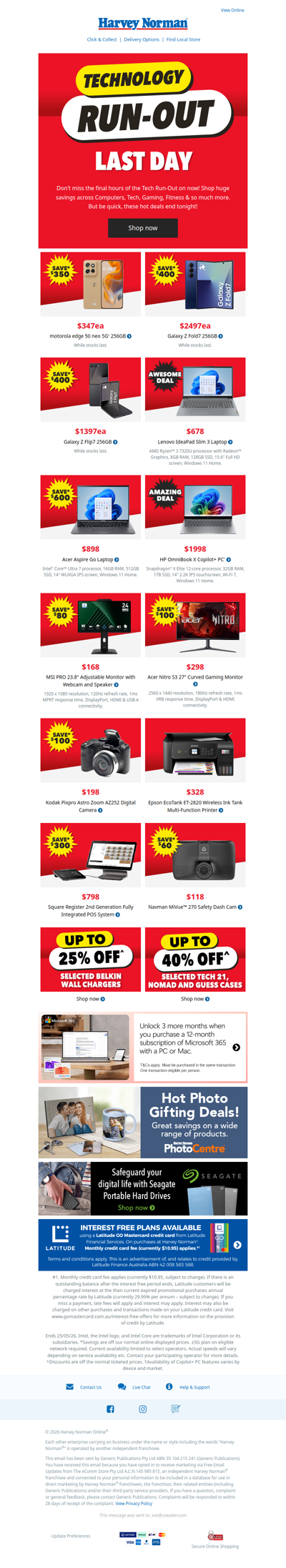 Last day for Technology Run-Out | Shop big brand deals on Laptops, Mobiles & more