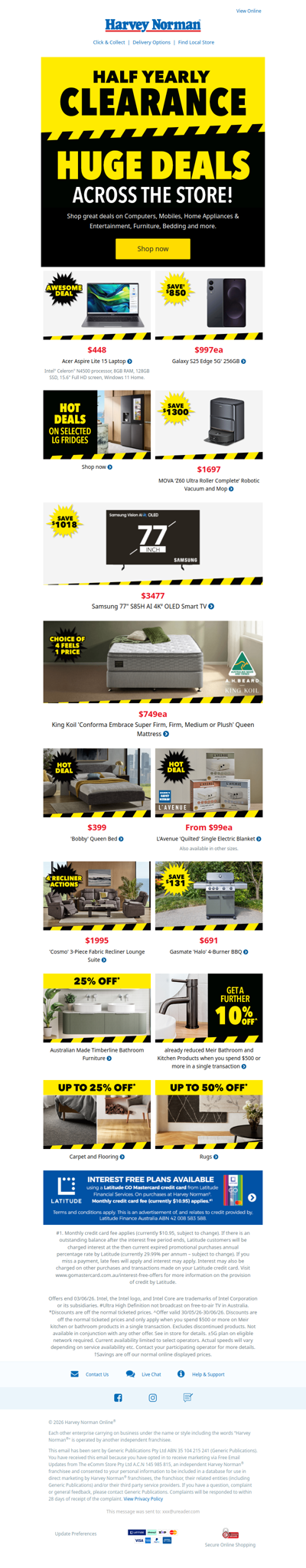 Half Yearly Clearance On Now | Shop Storewide Savings