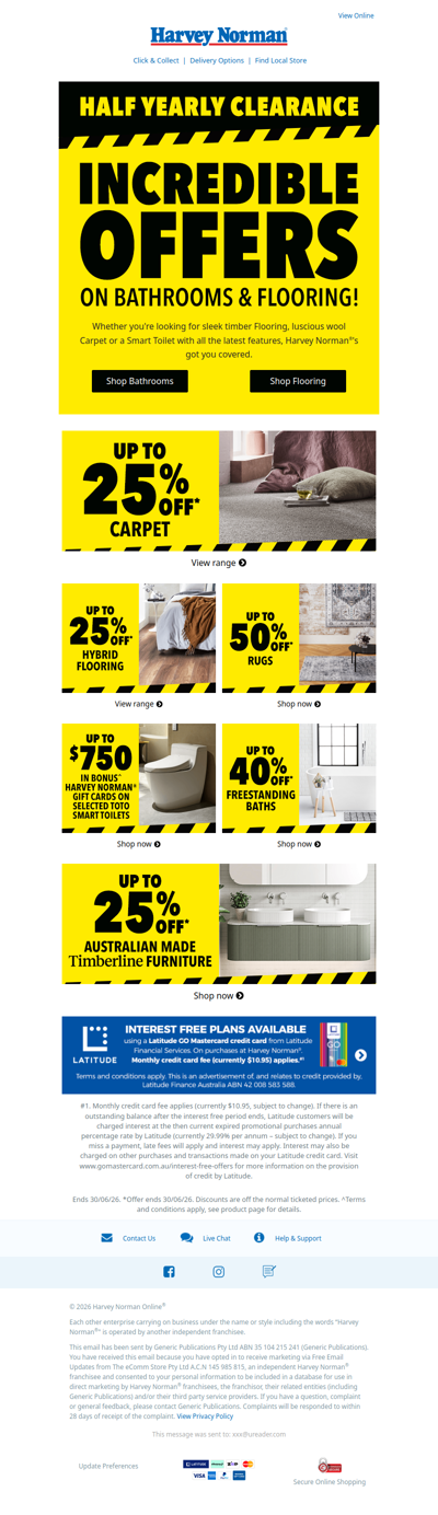 Half Yearly Refresh with Great Deals on Bathroom & Flooring