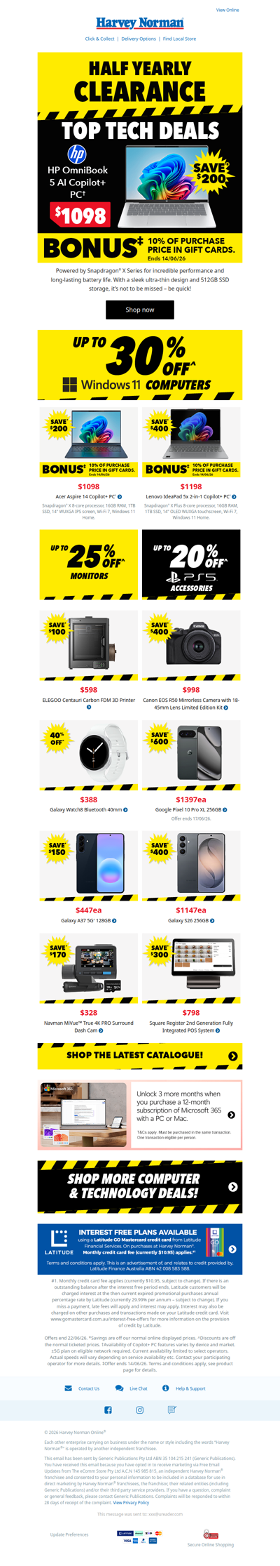 Bonus‡ Gift Card on Windows 11 PCs when you spend $500+ | Plus more Tech Deals