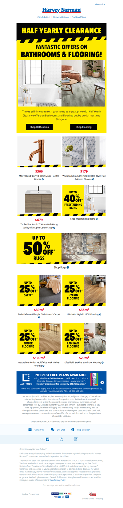 Still Time to Save on Bathrooms & Flooring | Don't Miss the Half Yearly Clearance