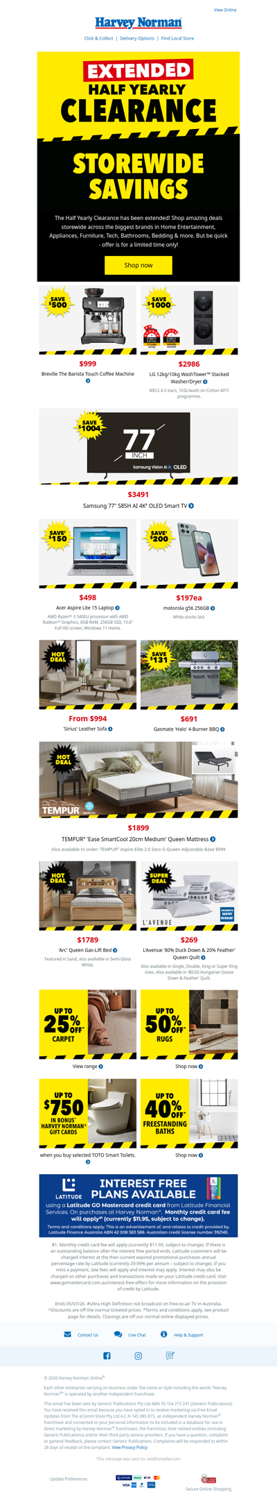 Half Yearly Clearance Has Been Extended | Final Chance to Score Storewide Savings