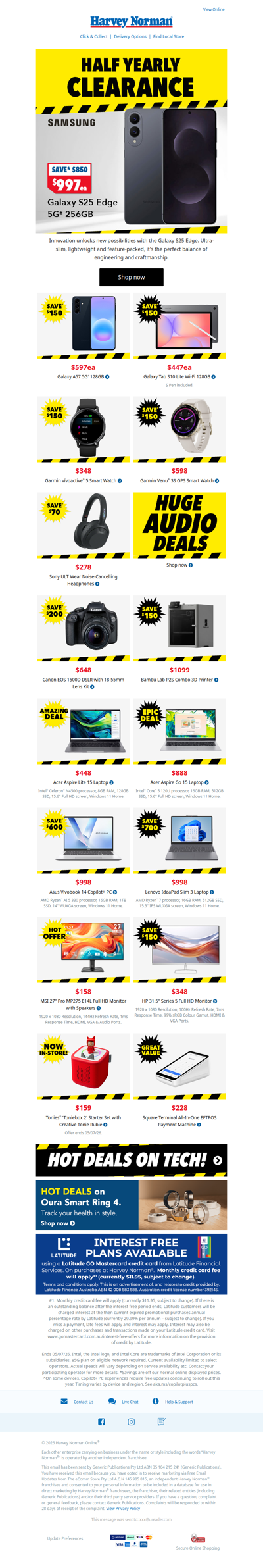 Huge deals on Big Brand Tech Continue | Samsung, Garmin, Canon & more