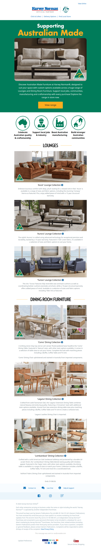 Discover the best of Australian Made Furniture | Support local craftmanship