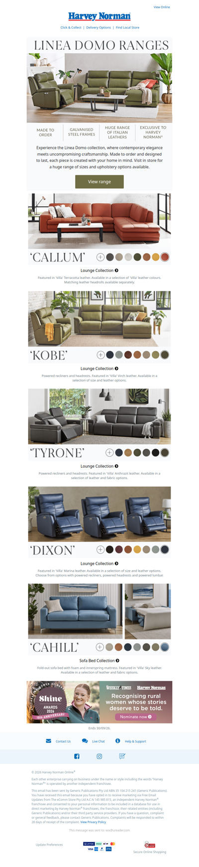 A New Standard in Living | Explore Linea Domo at Harvey Norman®