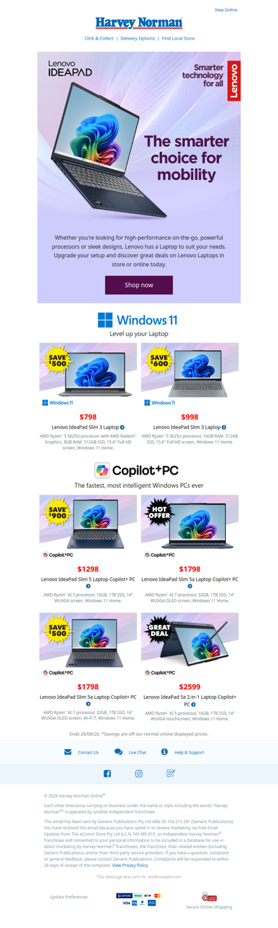 Hot Deals on Lenovo Laptops | Find the Perfect Laptop for you