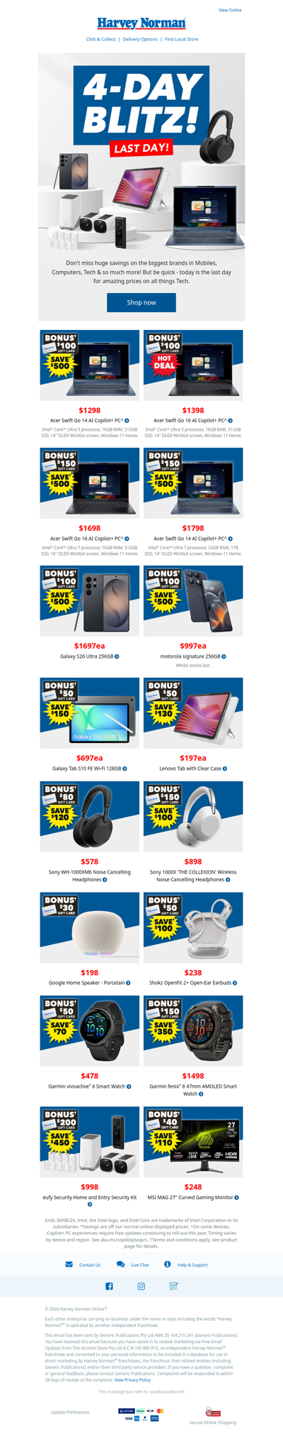 Last Day for Mobile & Tech Blitz | Huge Deals on the Biggest Brands | Shop Now