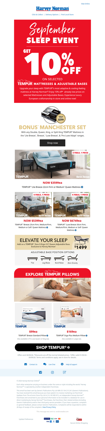 September Sleep Event | TEMPUR® Deals on Now | Limited Time Only