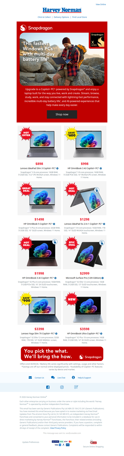 Savings on Snapdragon® | Hot deals on the latest AI-powered Laptops