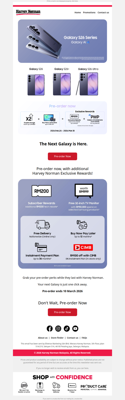 Check out the rewards for Samsung’s Next Galaxy at Harvey Norman