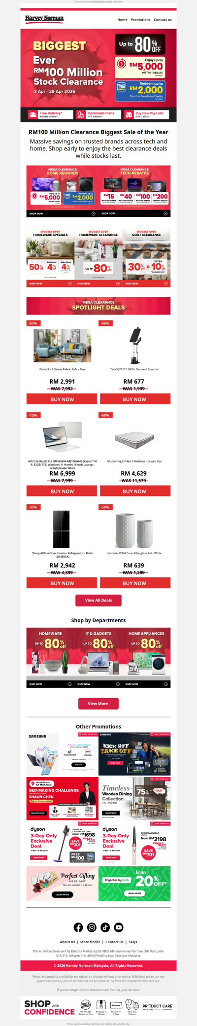 Unmissable RM100 Million Clearance Deals