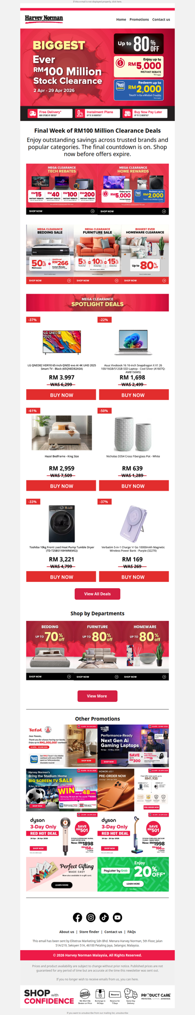Ending Soon! RM100 Million Clearance Deals Online!