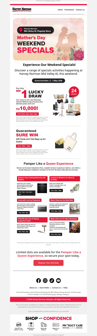 Mid Valley KL Mother's Day Weekend Specials Is Here!