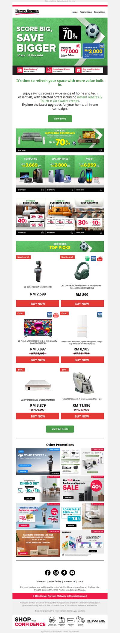 Bigger savings across home and tech essentials