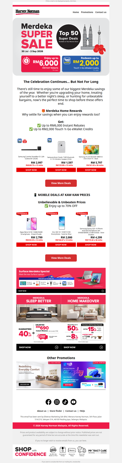 Final Days of Merdeka Super Sale - Don't Miss These Deals!