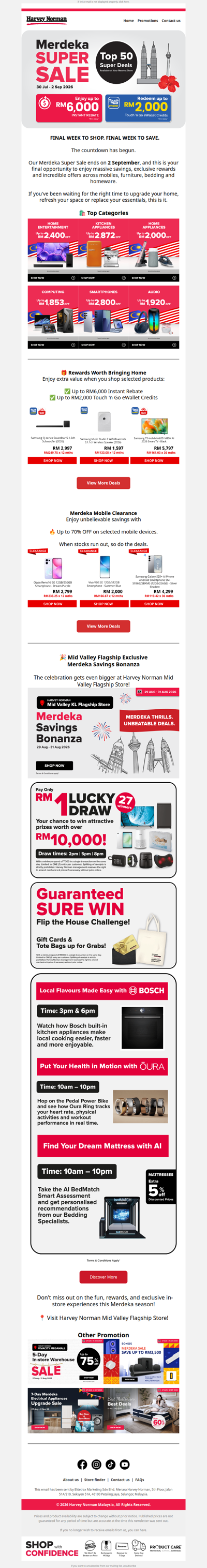 FINAL WEEK! Merdeka Super Sale Ends 2 September