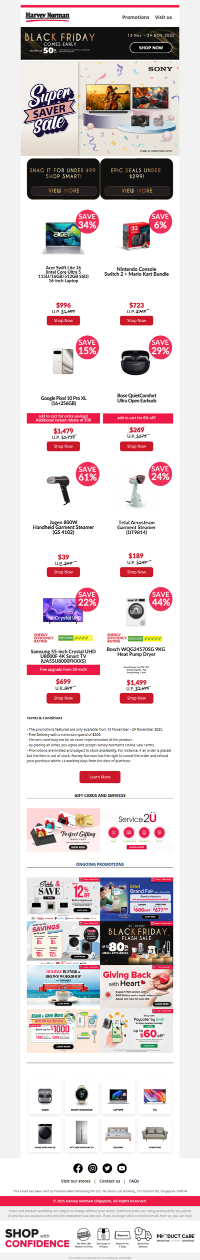 🖤 Hurry! Black Friday Deals Under $99!