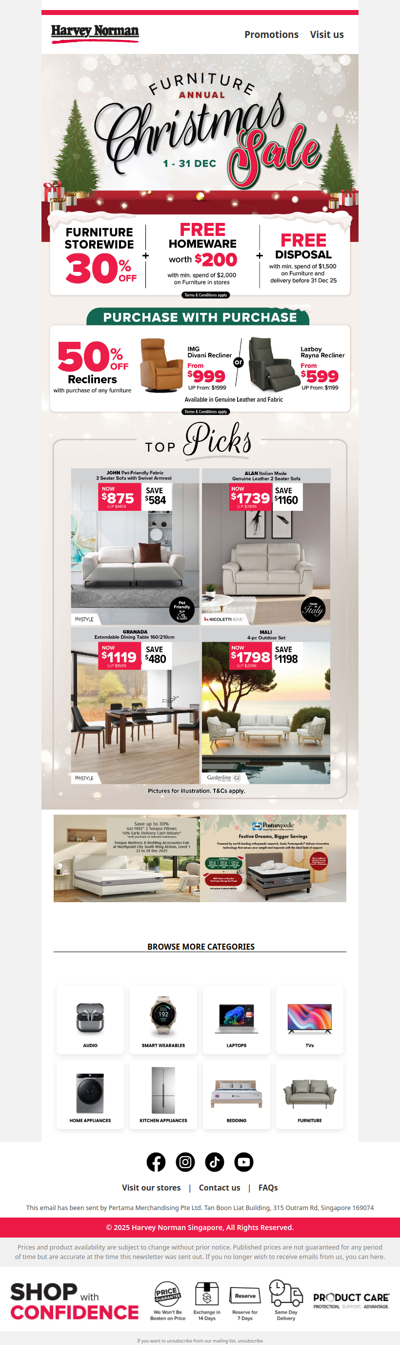 Furniture Storewide 30% OFF  + FREE $200 Homeware! *Terms & Conditions applies*