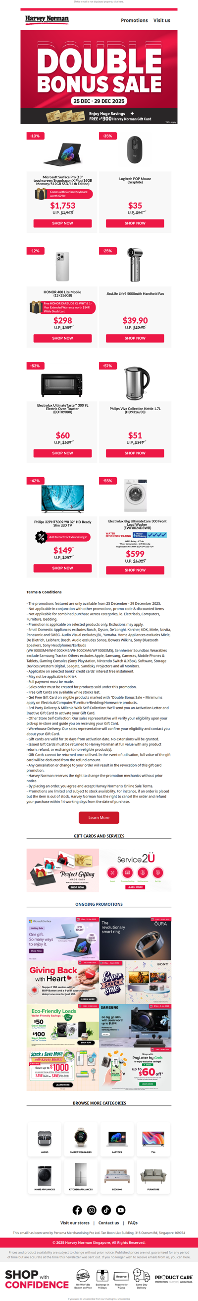 🎉 Double Bonus Sale – Up to 80% OFF + FREE Gift Card Worth Up to $300!