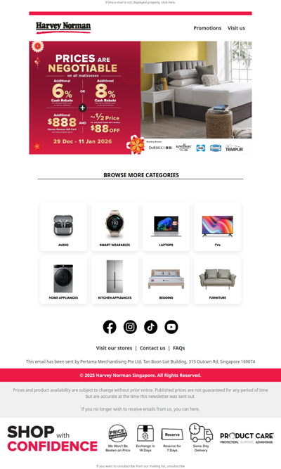 Prices Are Negotiable! Extra Rebates & Rewards on Mattresses