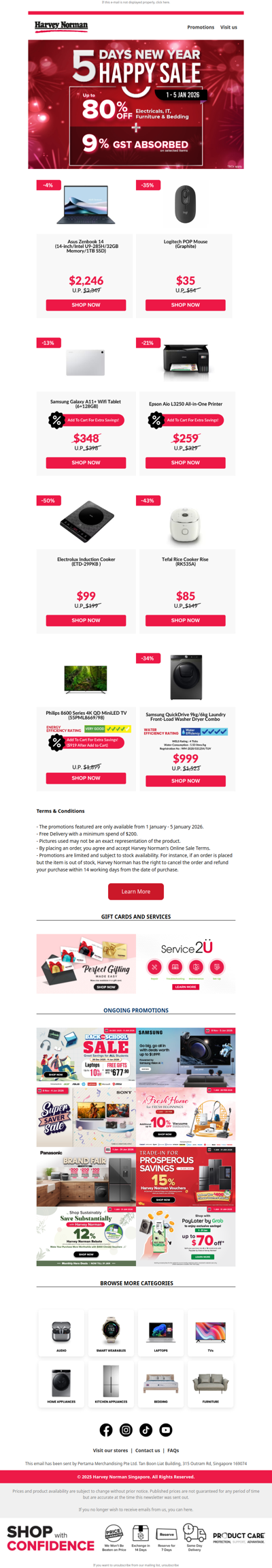 Ring in the New Year with 5 Days of Happiness & Savings - Enjoy up to 80% off!