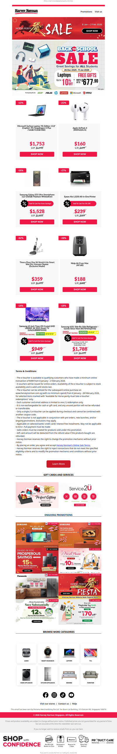 Spend $499 & Spin to Win Huat-tastic Prizes + Up to 80% OFF!